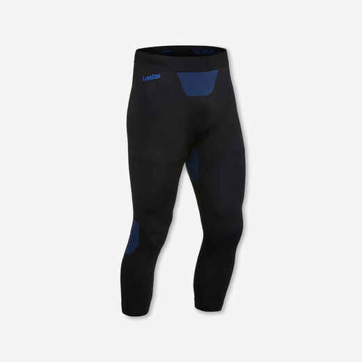 
      Men’s Seamless Ski Base Layer Bottom - BL 500 I-Soft - Black / Blue
  