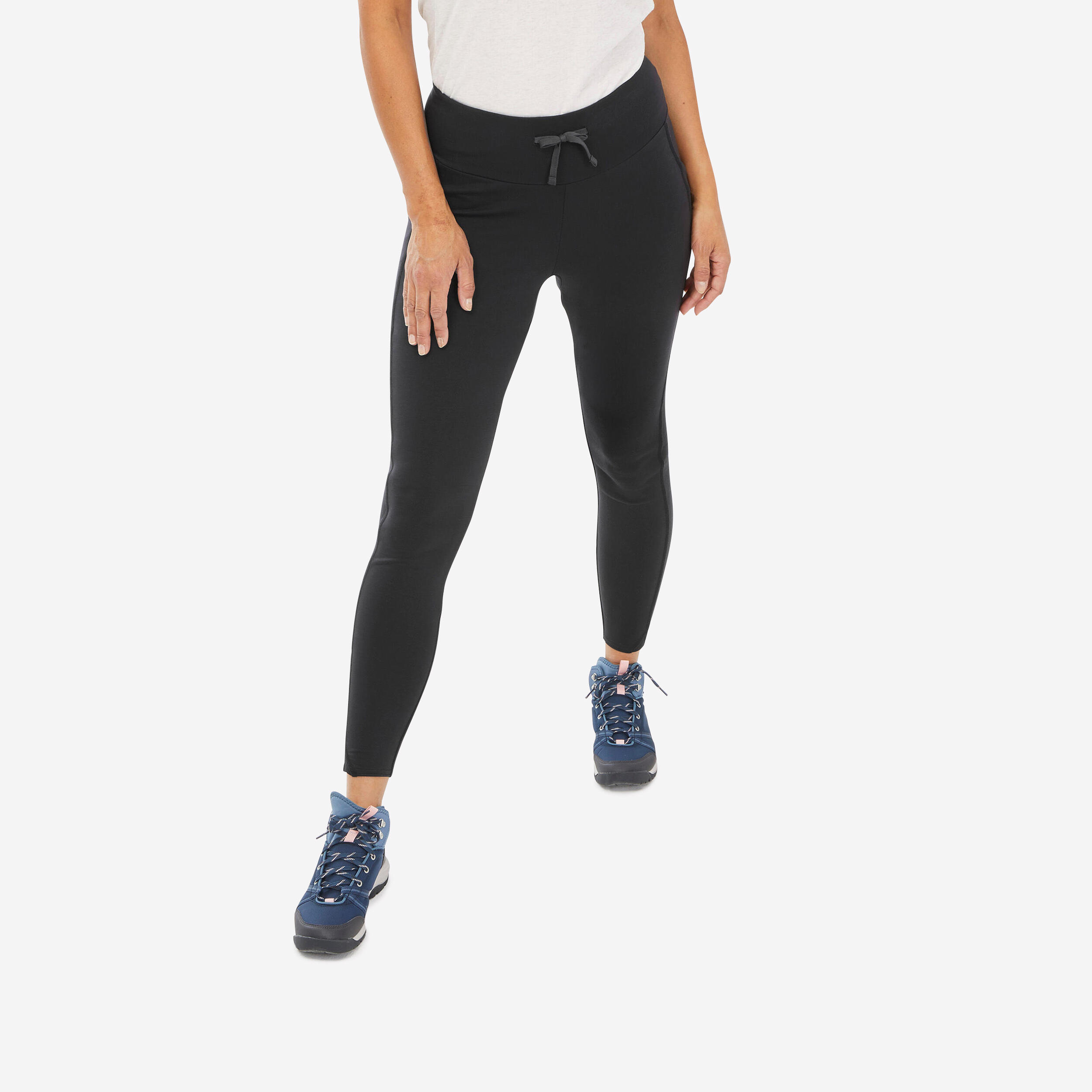 Women’s hiking leggings NH100 - Black image