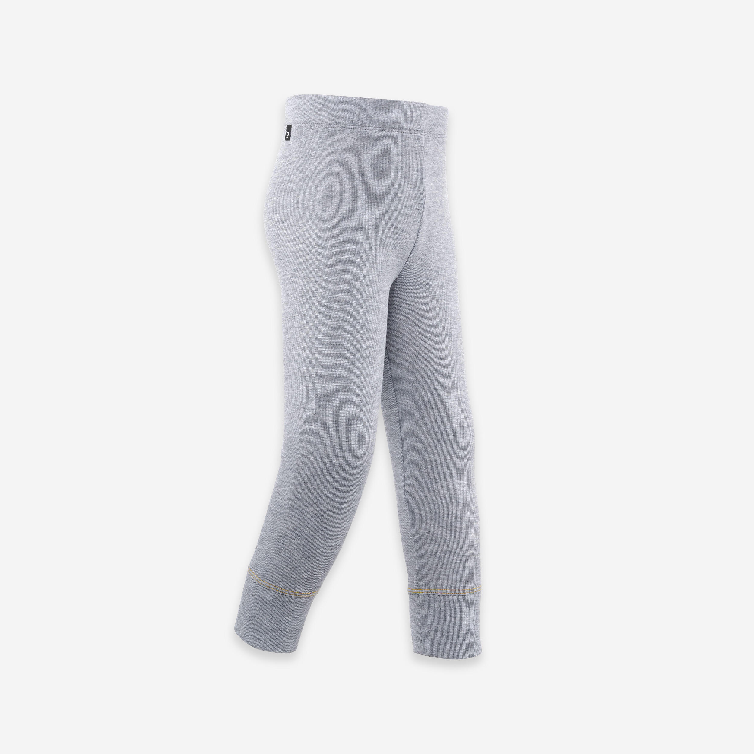 Base layer trousers, Baby ski leggings - WARM grey WEDZE