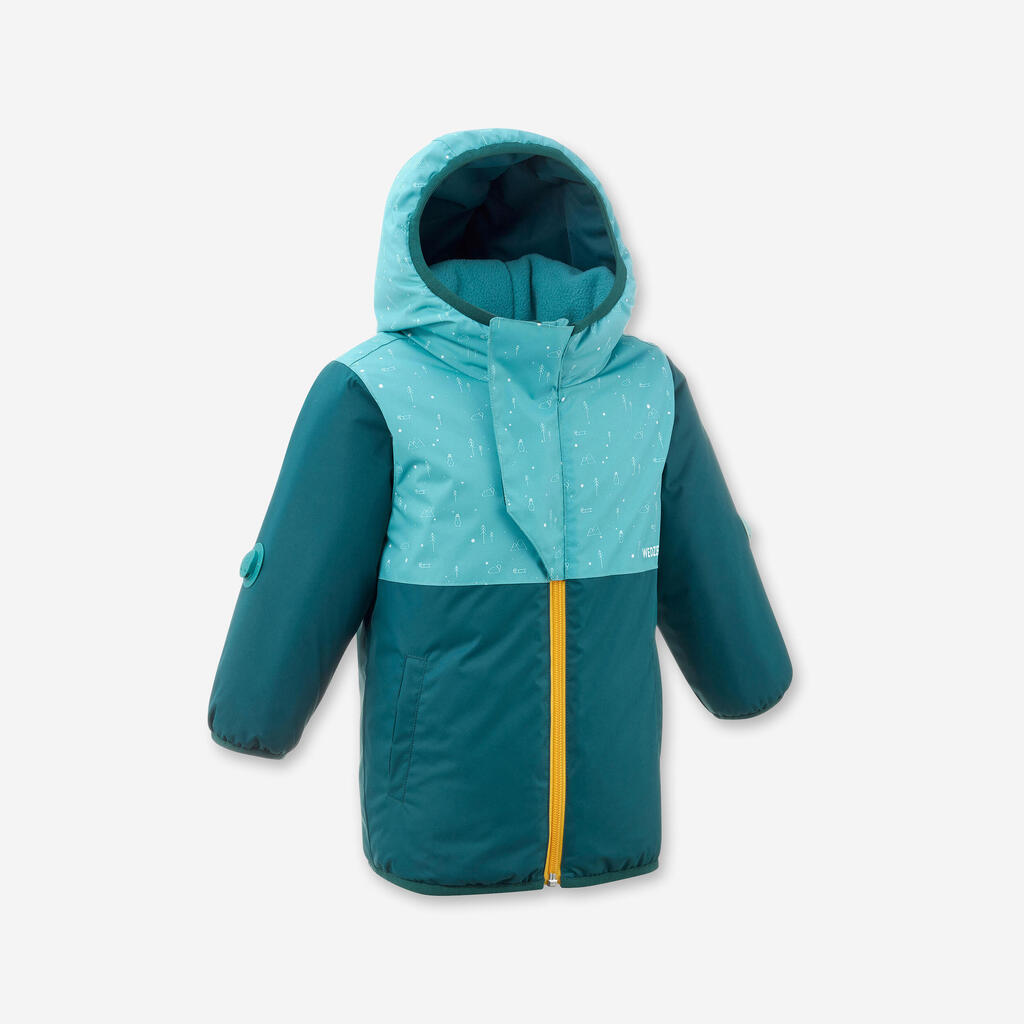 Skijacke Baby - 500 Warm Lugiklip türkis