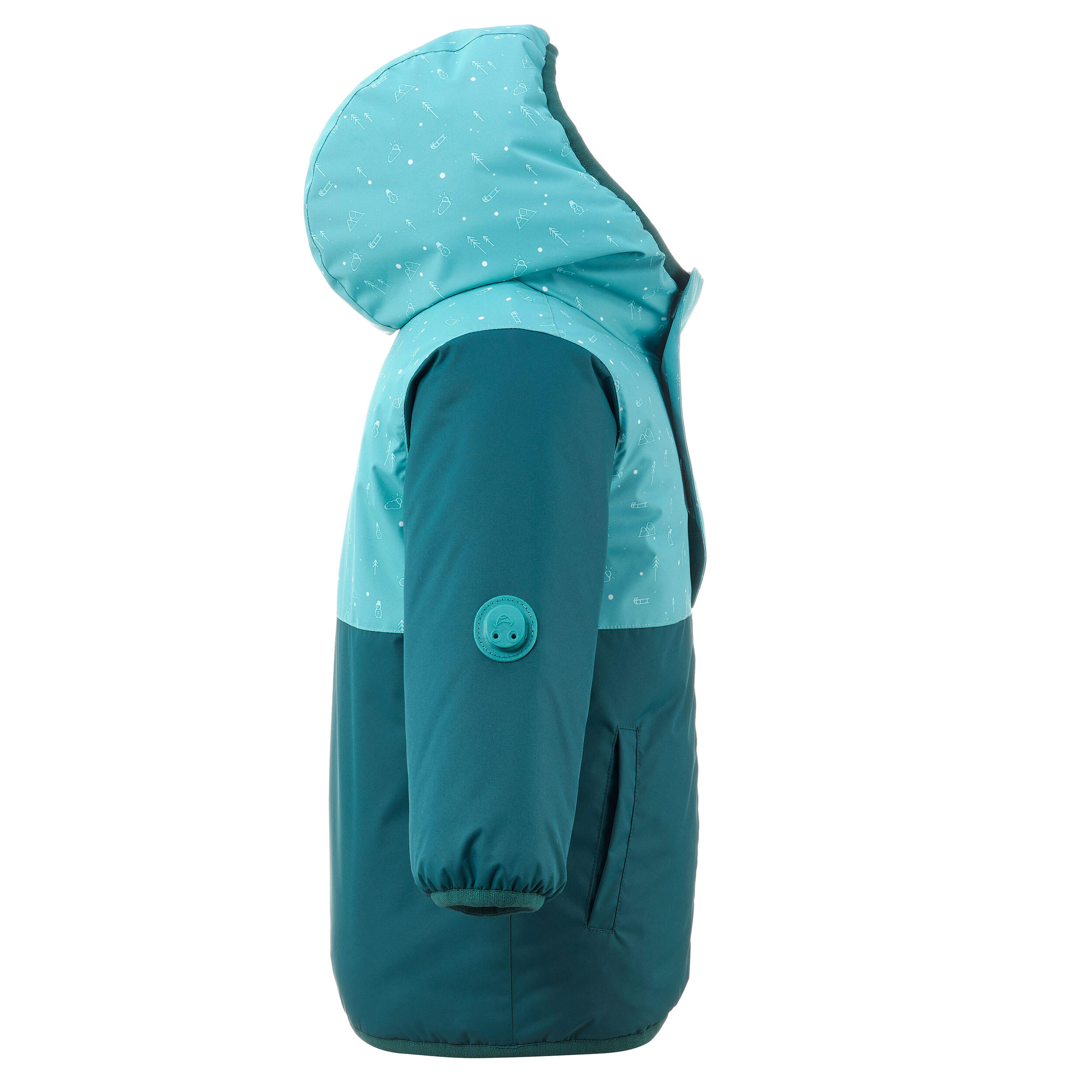 Kids' Waterproof Winter Jacket - Warm 500 Blue