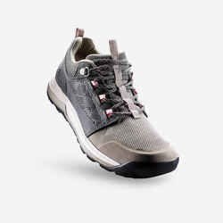 Women's leather hiking boots - NH500