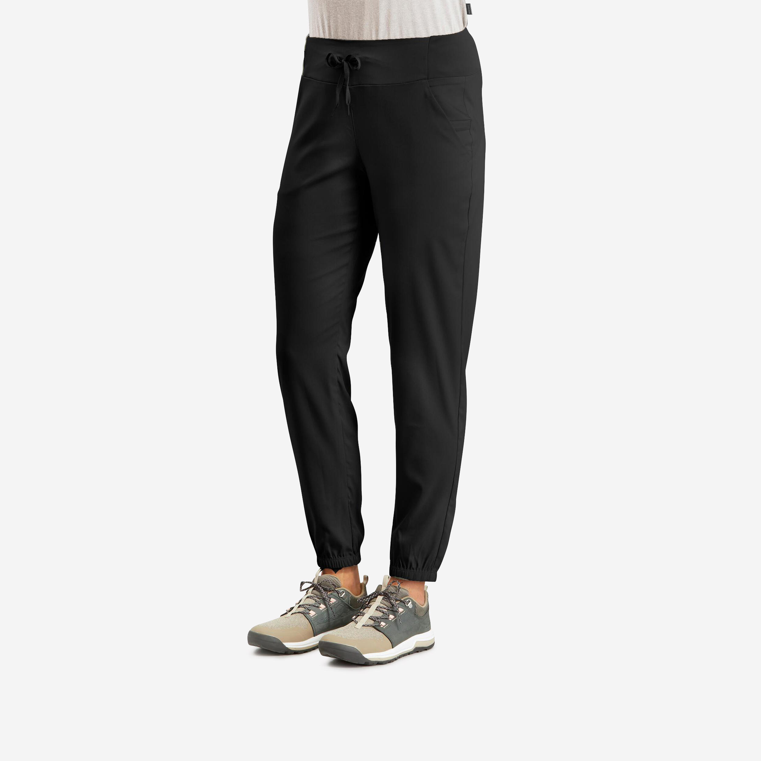 Women’s hiking trousers, NH100 - Black