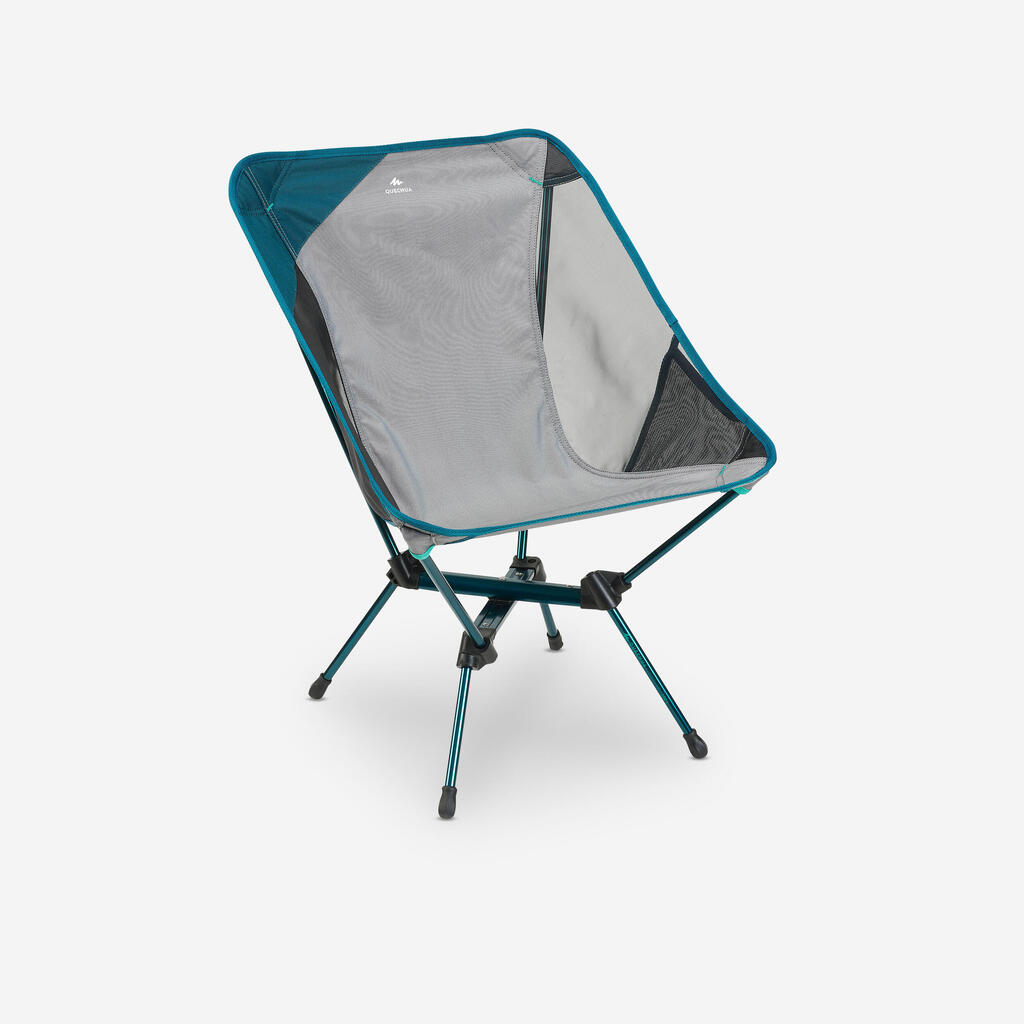 Chaise basse pliante de camping mh500 gris