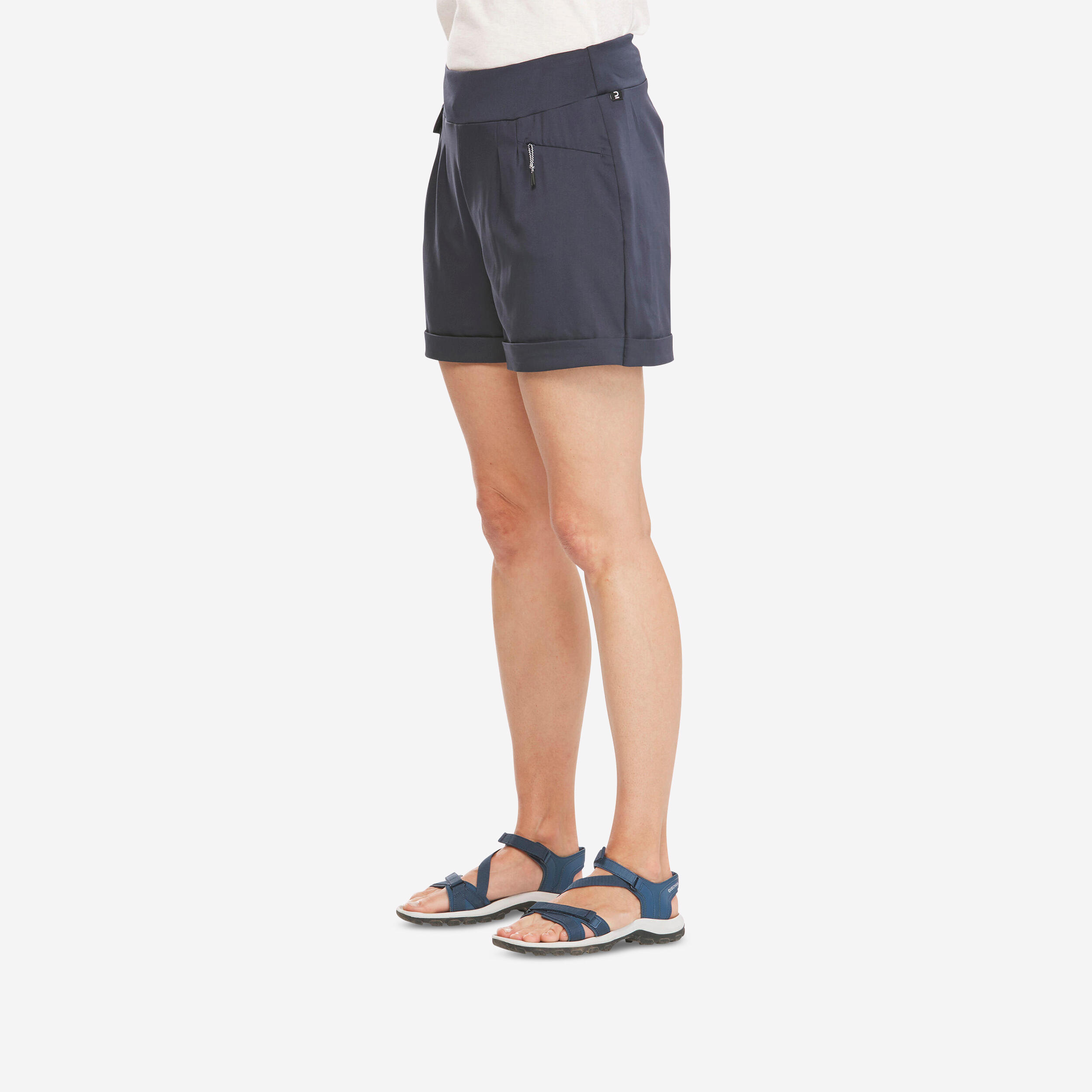 Women's Hiking Shorts - MT 500 Khaki