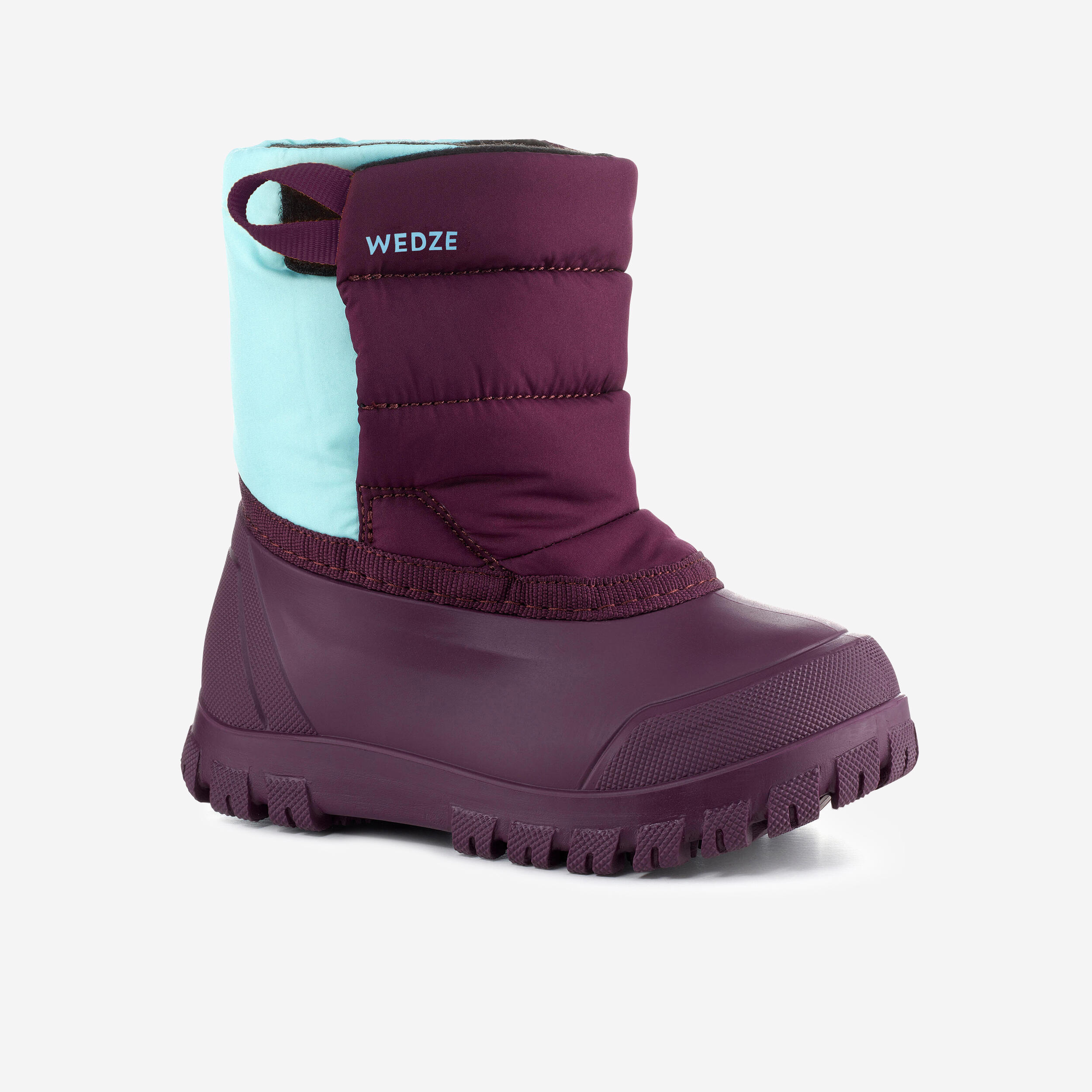 Botas de nieve bebe Descansos bebe WARM Morado turquesa Decathlon