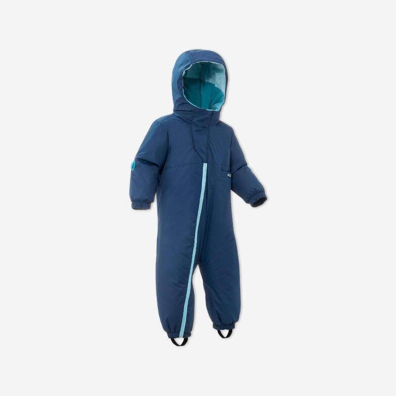 Combinaison ski bébé chaude - 500 warm - bleue