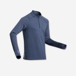 Men's BL 500 thermal base layer 1/2 zip ski top  - blue denim