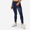 Women Gym Leggings Polyester With Phone Pocket - Blue