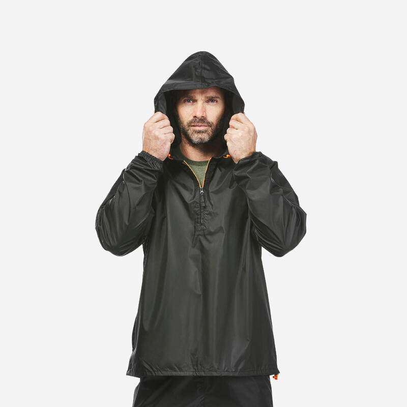 Veste coupe vent et déperlante de randonnée - Raincut 1/2 Zip - Homme