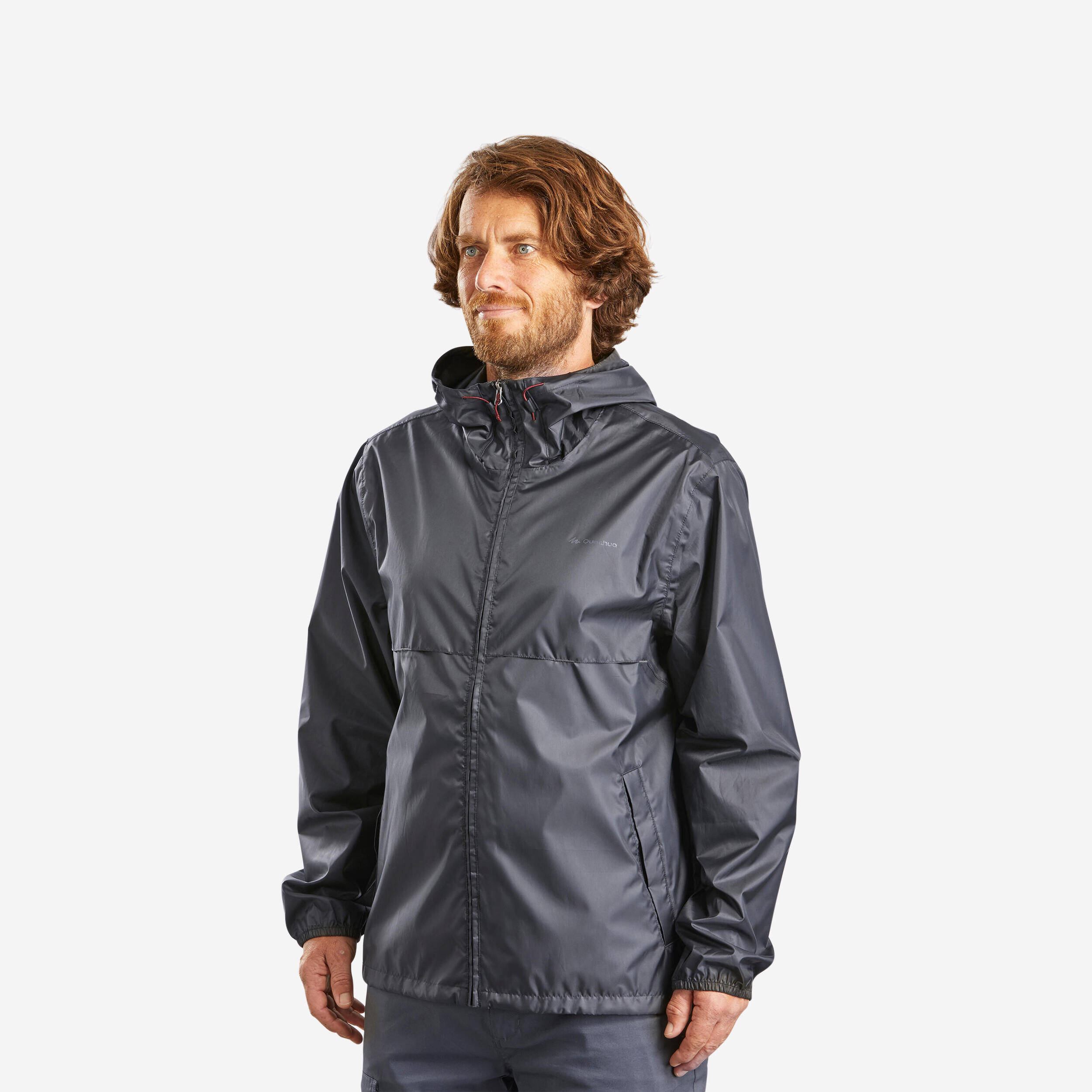 Men's Windproof and Water-repellent Hiking Jacket - Raincut Full Zip -  1