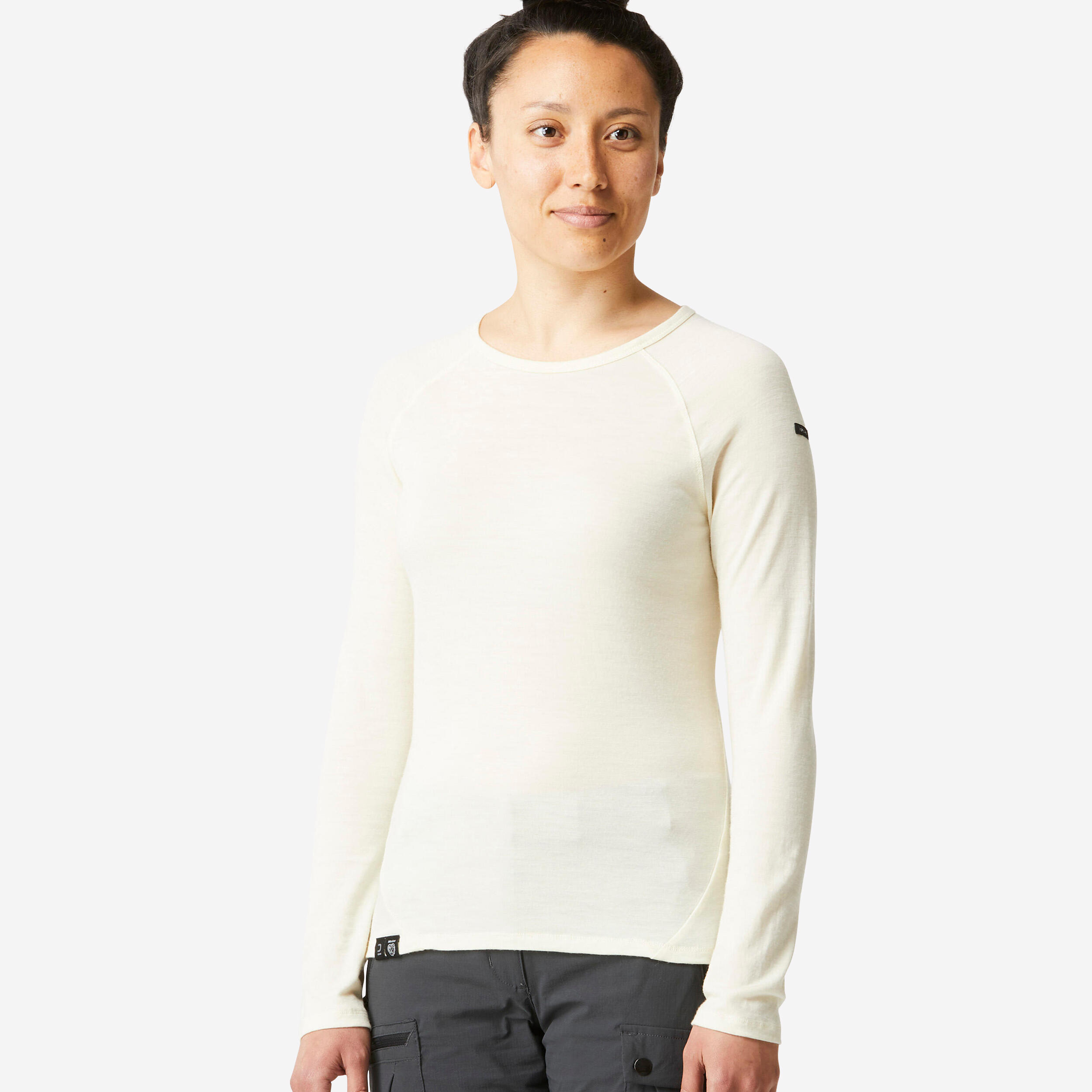 Women’s Long-sleeve 100% Merino Wool T-shirt - MT500 1/7