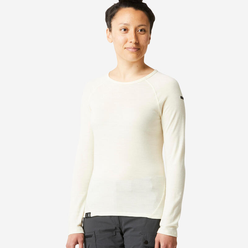 T-shirt 100% laine mérinos manche longue - MT500 - Femme
