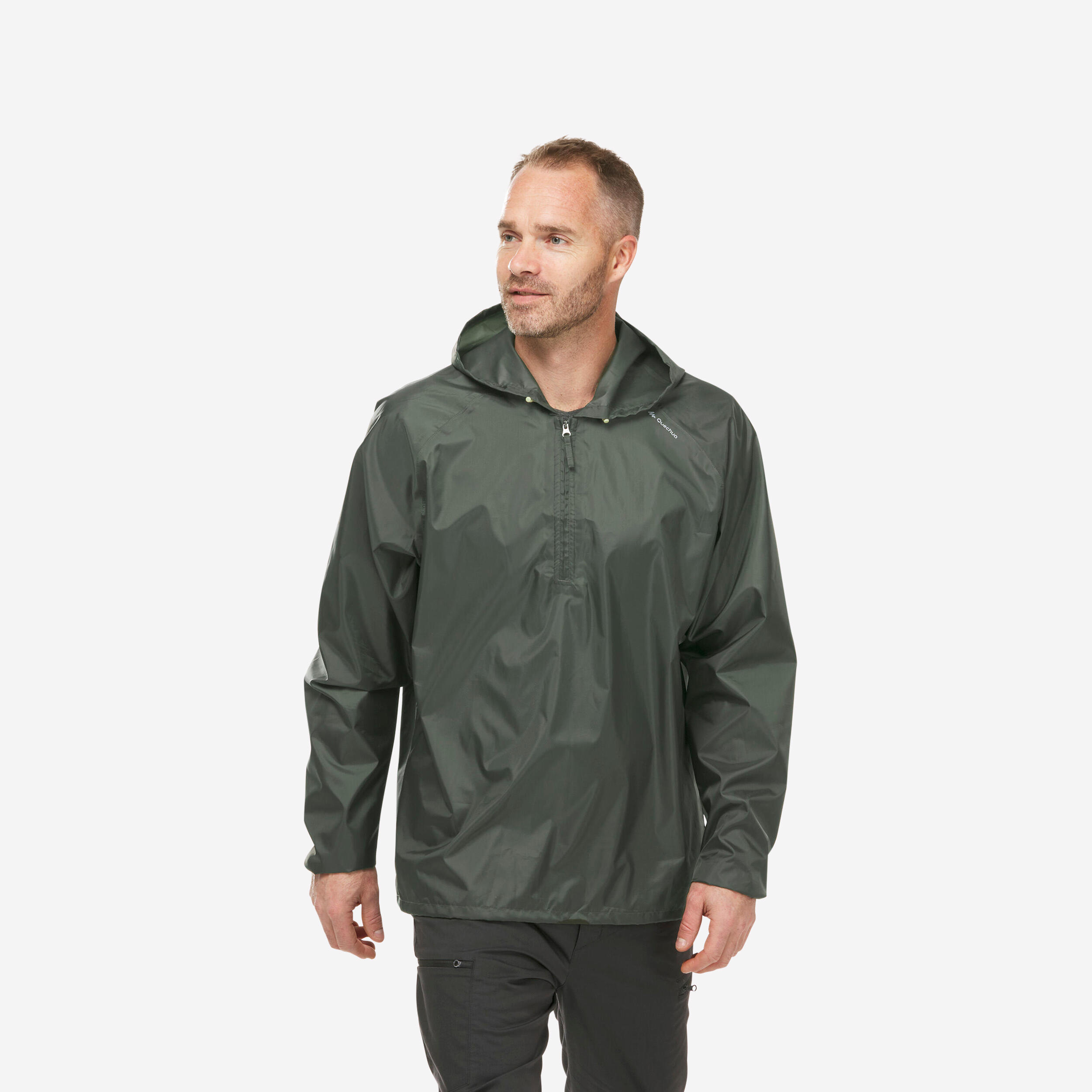 Men's Windproof and Water-repellent Hiking Jacket - Raincut 1/2 Zip 1/9