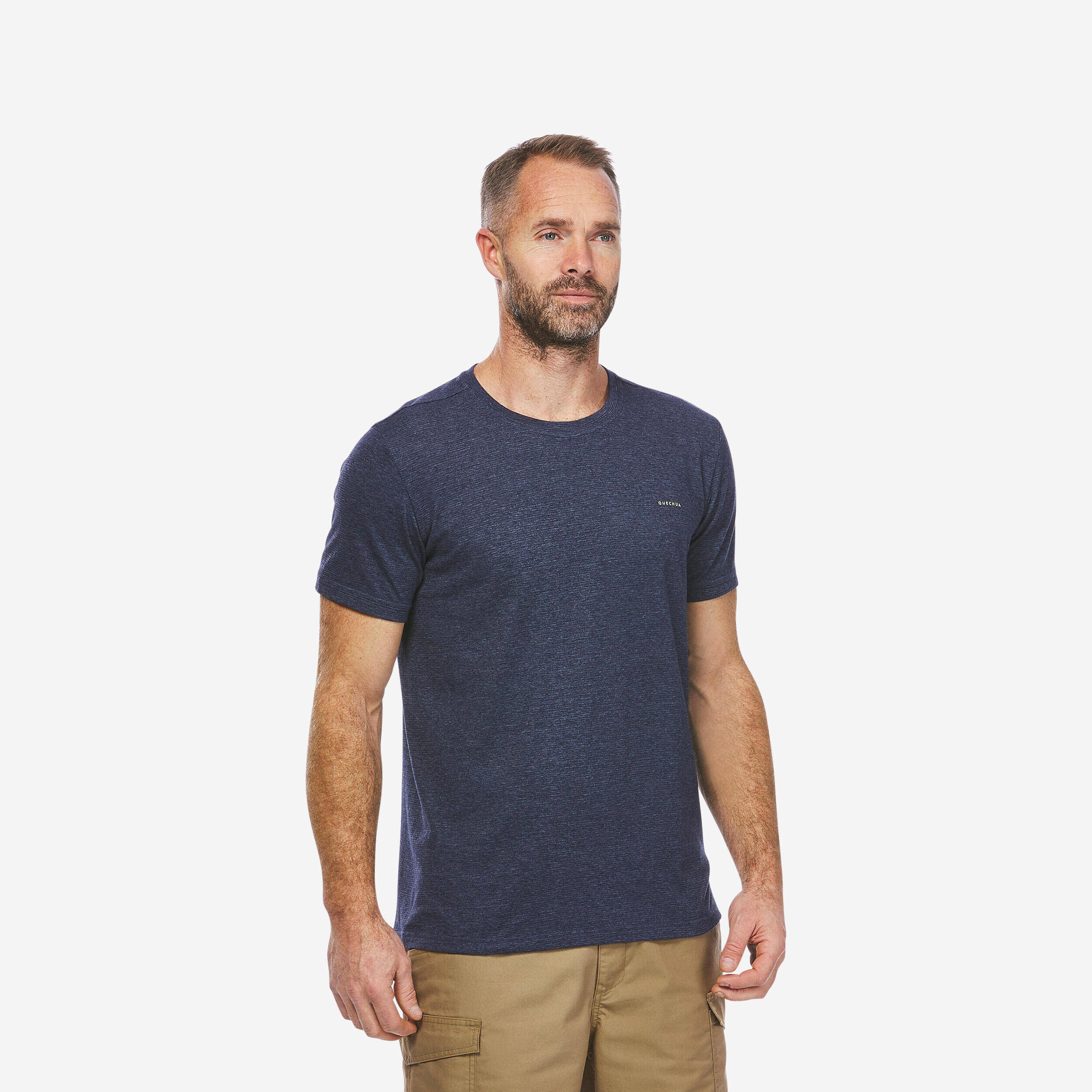 Men Half Sleeve Seamless Comfort T-Shirt Blue - NH550 -  1