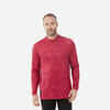 Pánske lyžiarske spodné termo tričko BL 500 Relax červené so vzorom