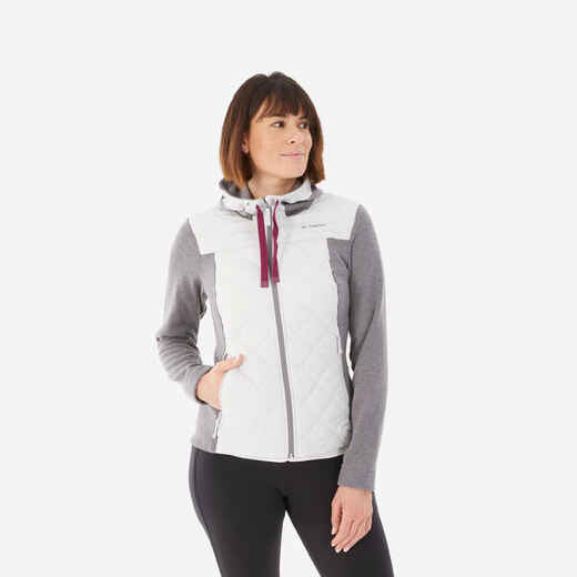 Sudadera con capucha de senderismo - NH100 Hybrid - Mujer 