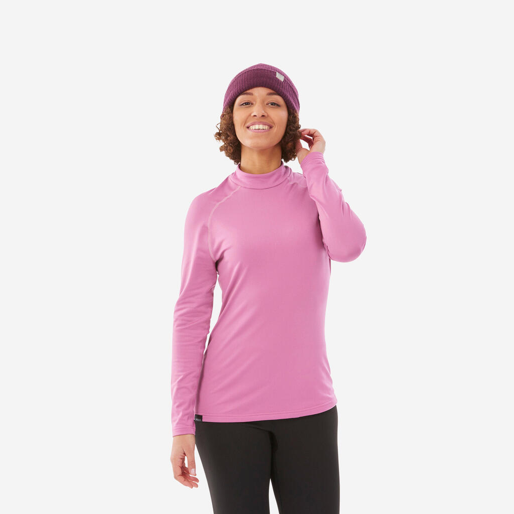 sous-vêtement thermique de ski chaud et respirant femme, BL 500 haut rose