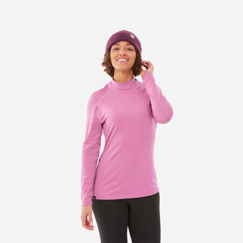 Women’s Warm and Breathable Thermal Base Layer Top BL 500 - Pink