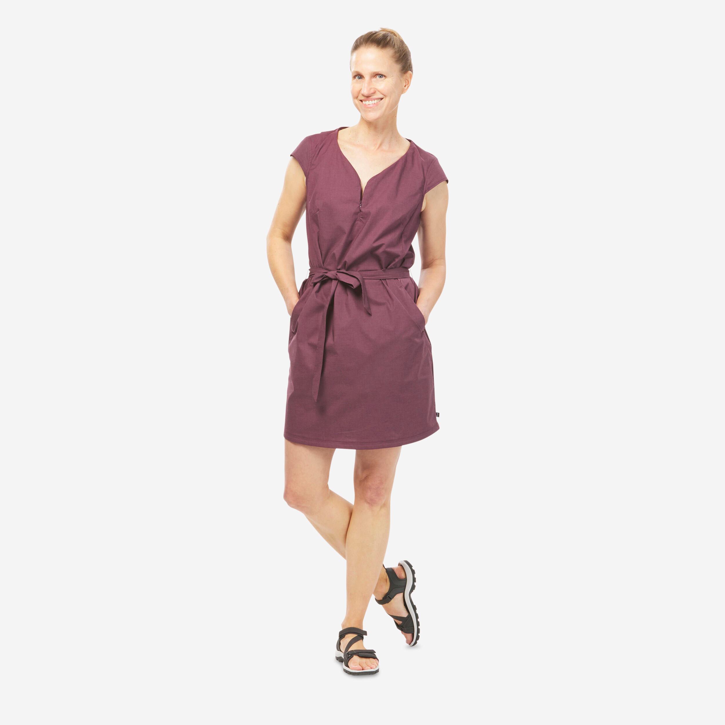 Rochie Drumetie In Natura Outdoor Bordo Dama