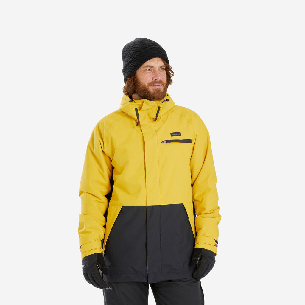 Men's Snowboard Jacket - SNB 100 Yellow/Black