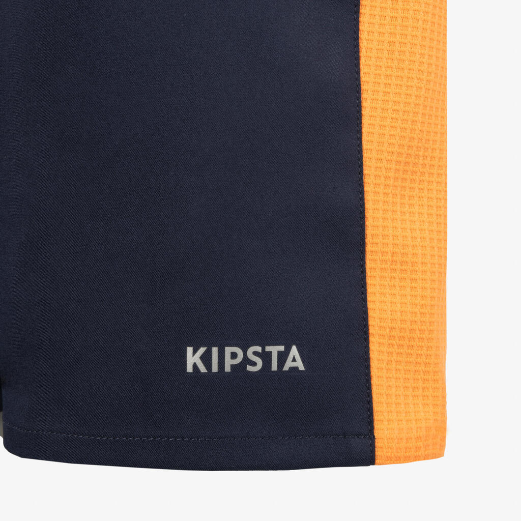 Kinder Fussball Shorts - marineblau/orange