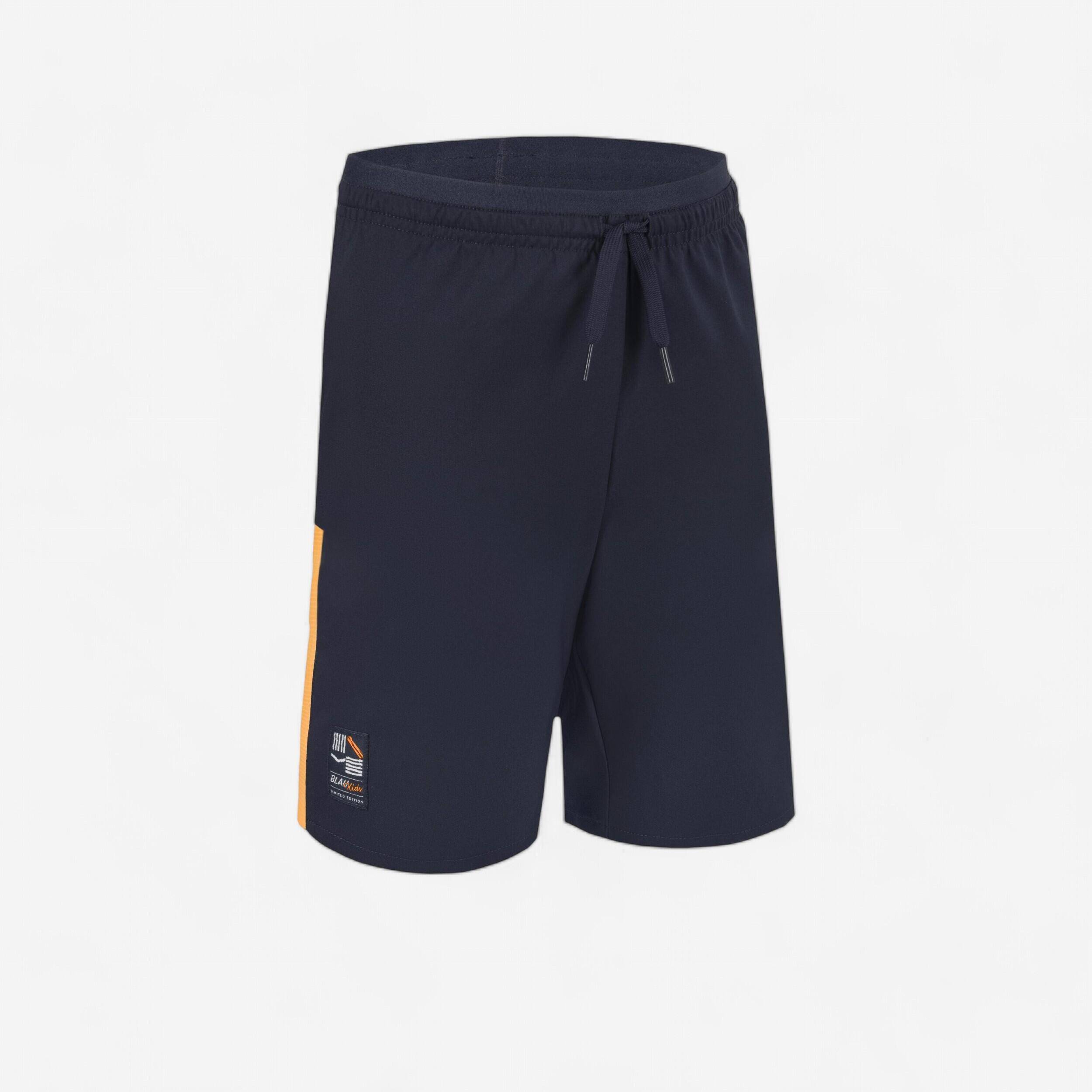 Kids' Football Shorts - Navy/Orange -  1