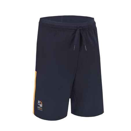 Kids' Football Shorts - Navy/Orange