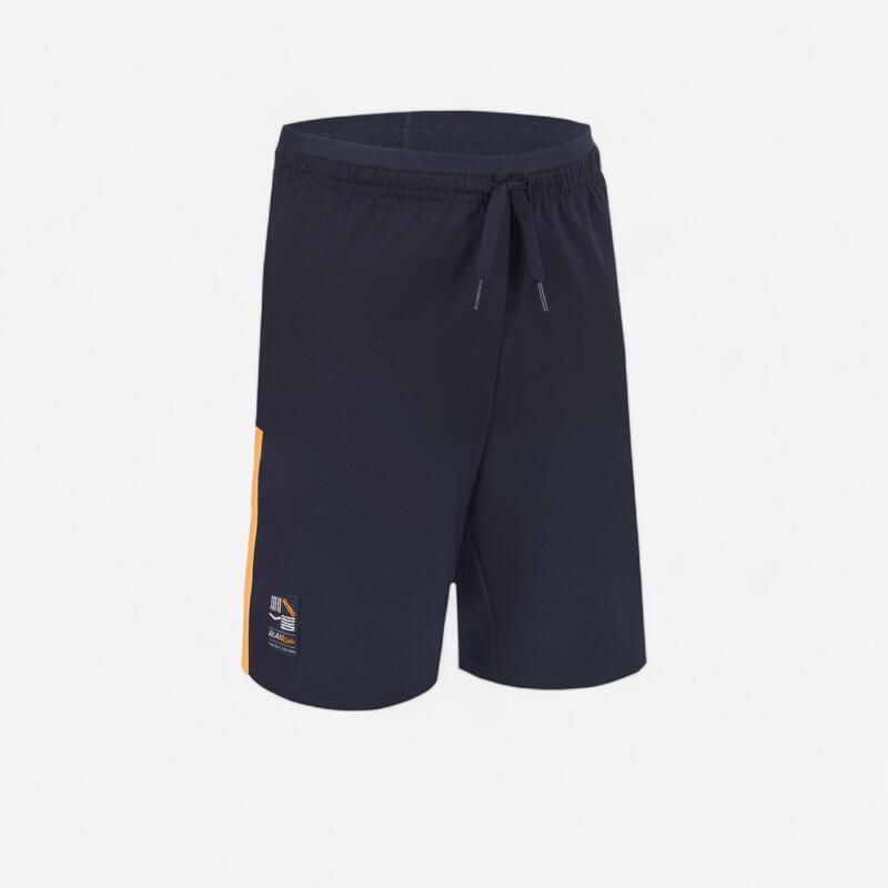 Short de Football KIDS Marine et Orange