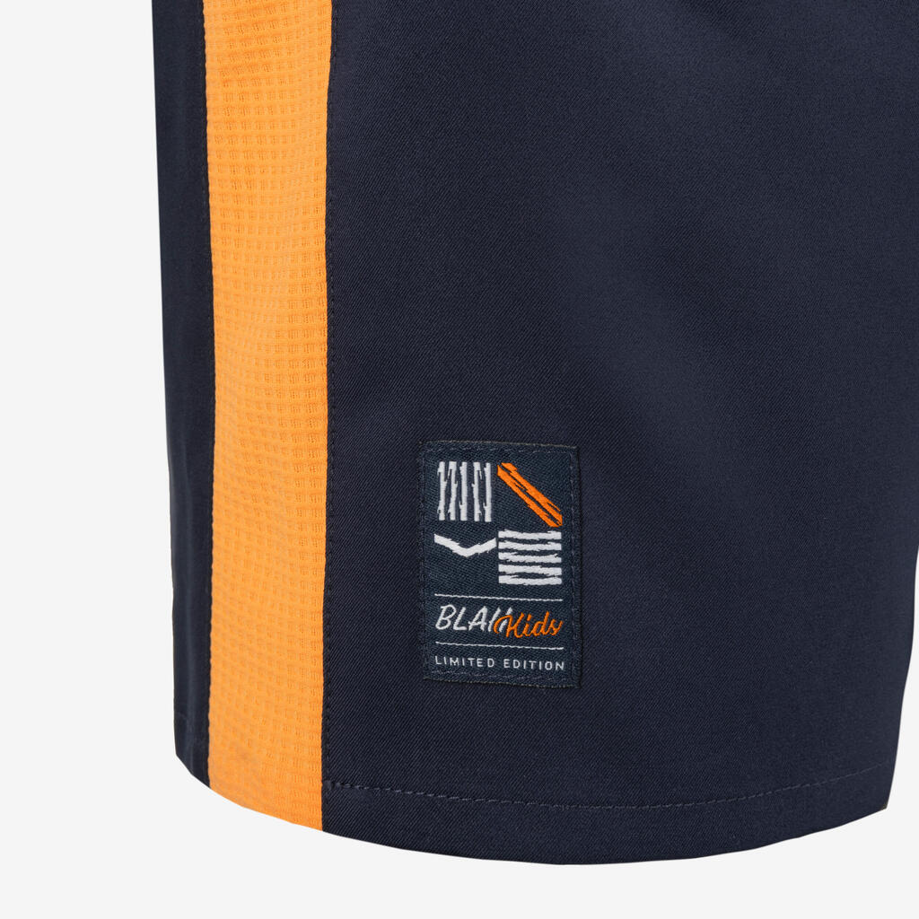 Short de Football KIDS Marine et Orange