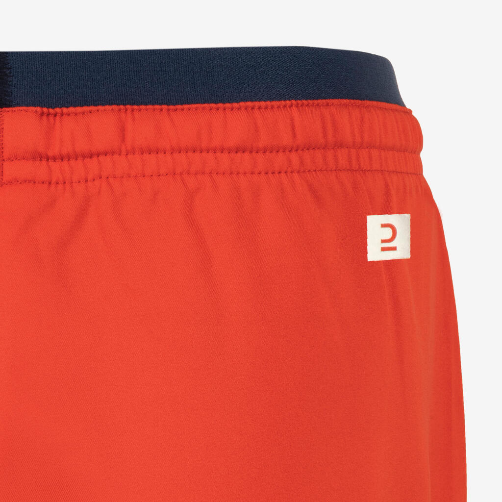 Kinder Fussball Shorts - marineblau/orange