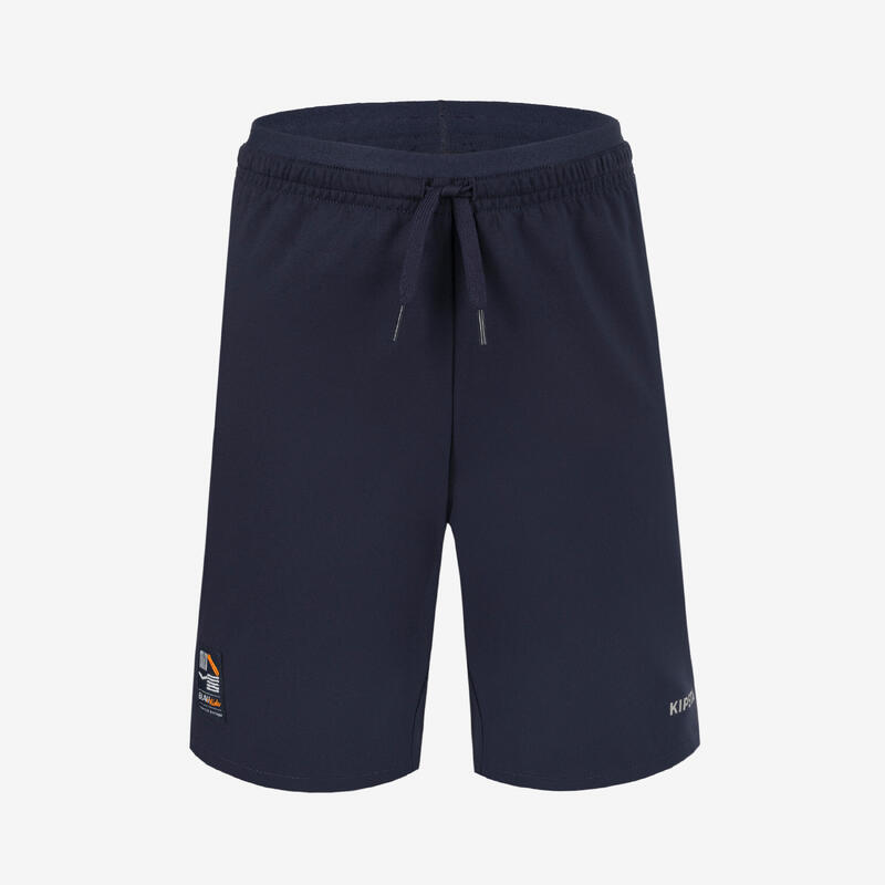 Kinder Fussball Shorts - marineblau/orange