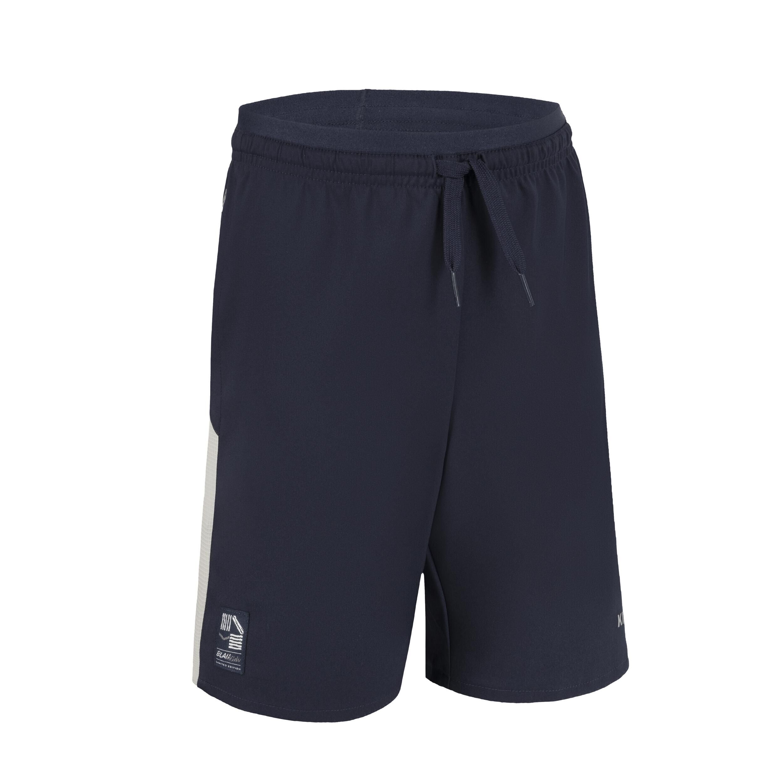 KIPSTA Kids' Football Shorts - Navy & Grey