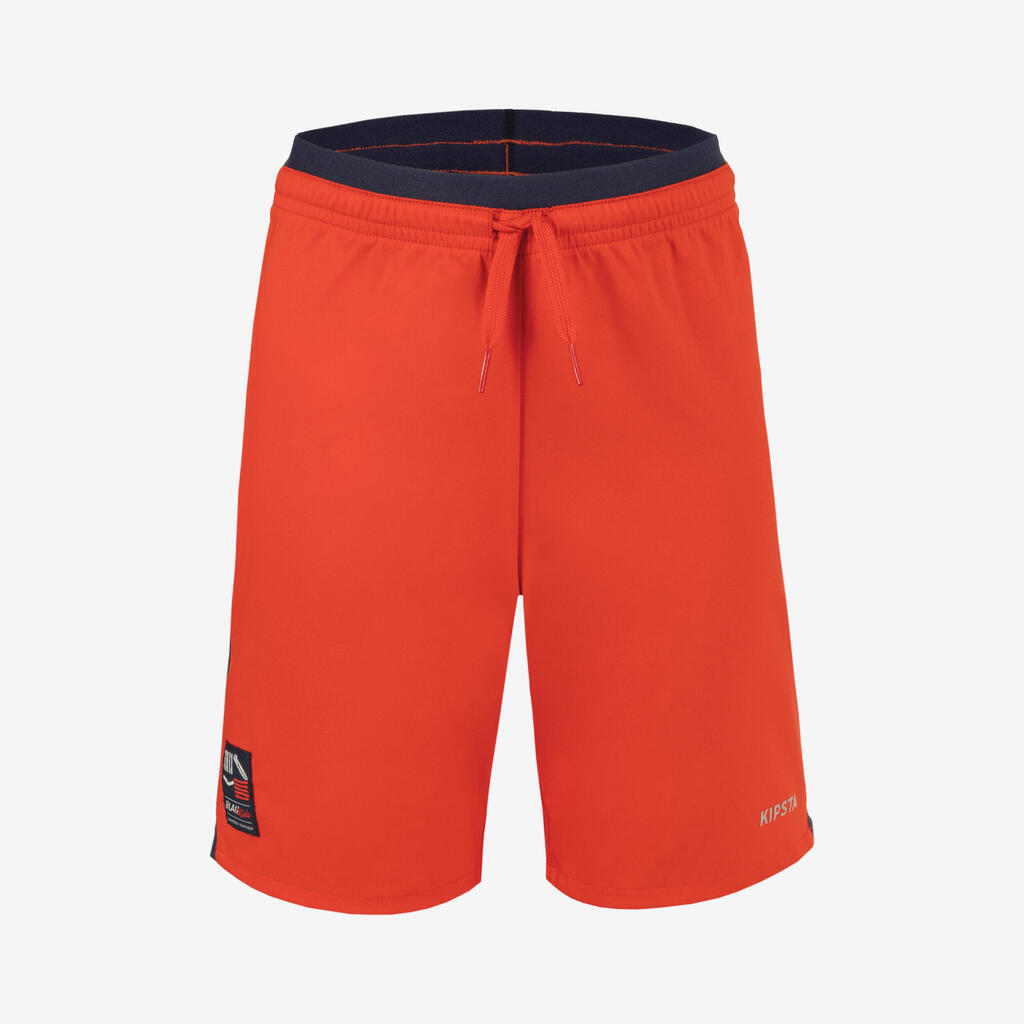 Kinder Fussball Shorts - marineblau/orange