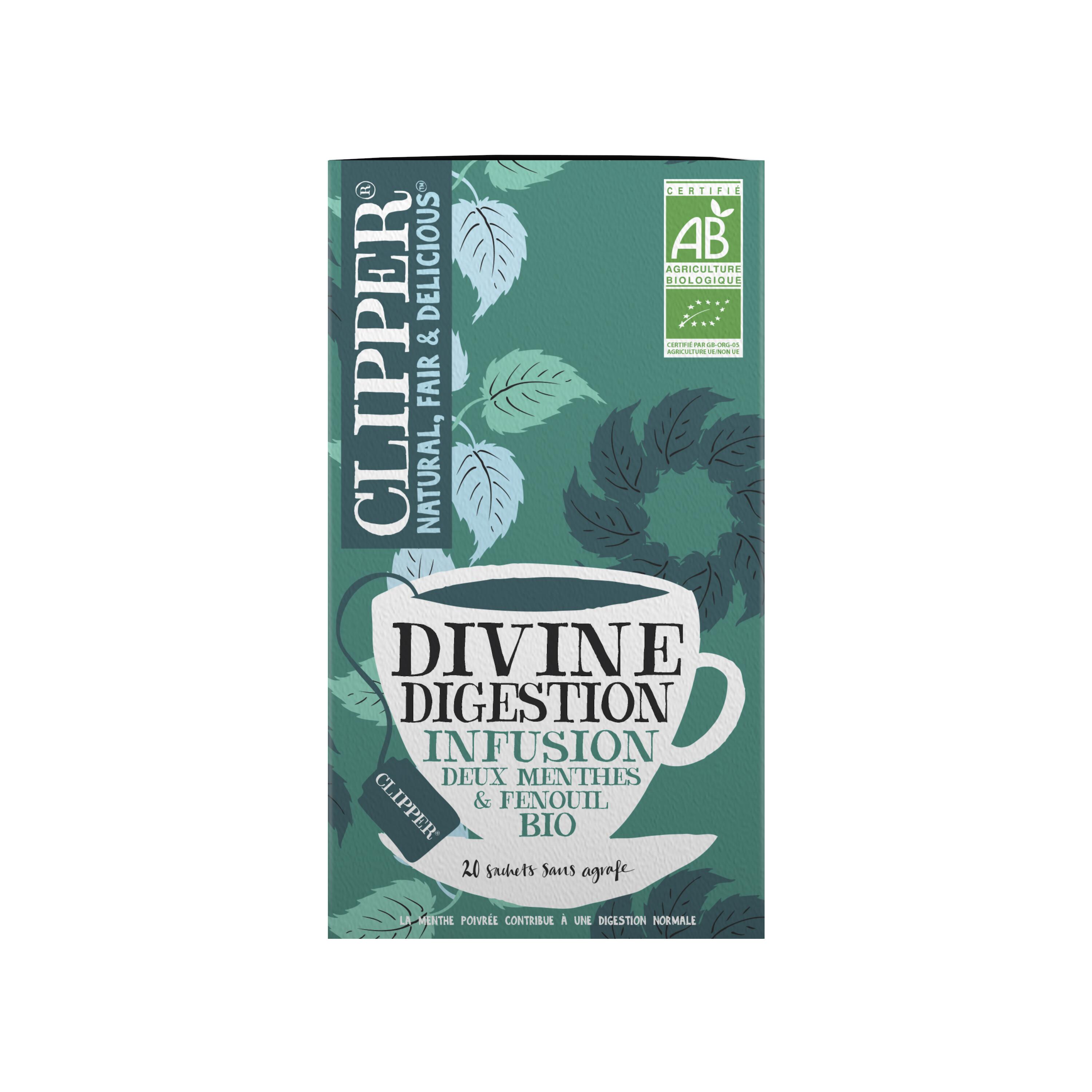 Bjorg Et Compagnie - Clipper Infusion Divine Digestion Bio - 20 Sachets - Thé - Nutrition Et Soin - - Taille Unique - Decathlon