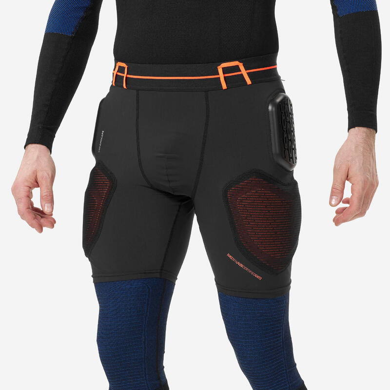 Șort de protecție schi/snowboard DSH 500 Negru Bărbați 