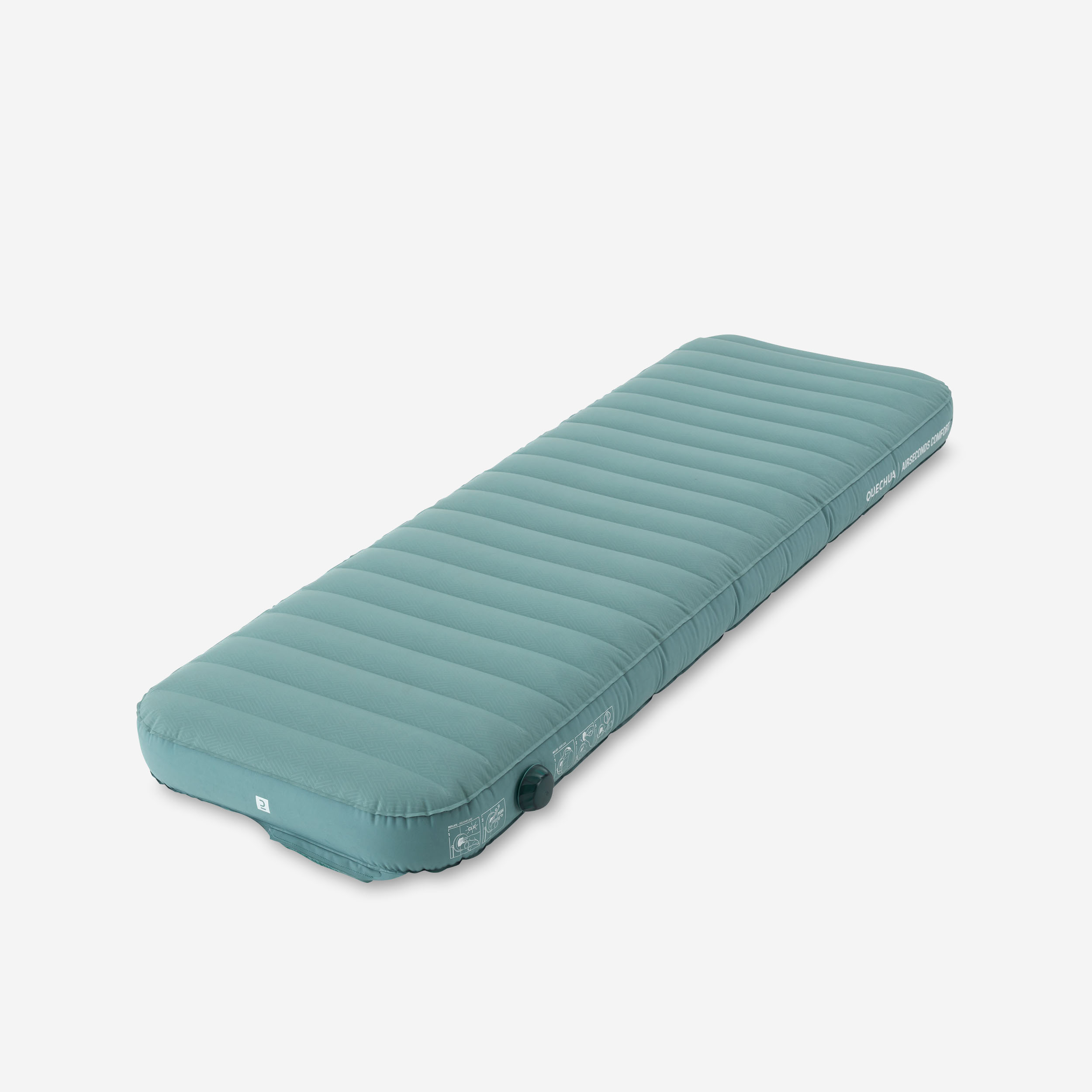 Matelas gonflable de camping 1 personne, 200x70 cm, air seconds comfort - Team Athlète JO 24 - Quechua- Clubs - Entreprises - Collectivités - Associations