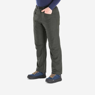Men Warm Water-repellent Hiking Trousers  SH100 - Green
