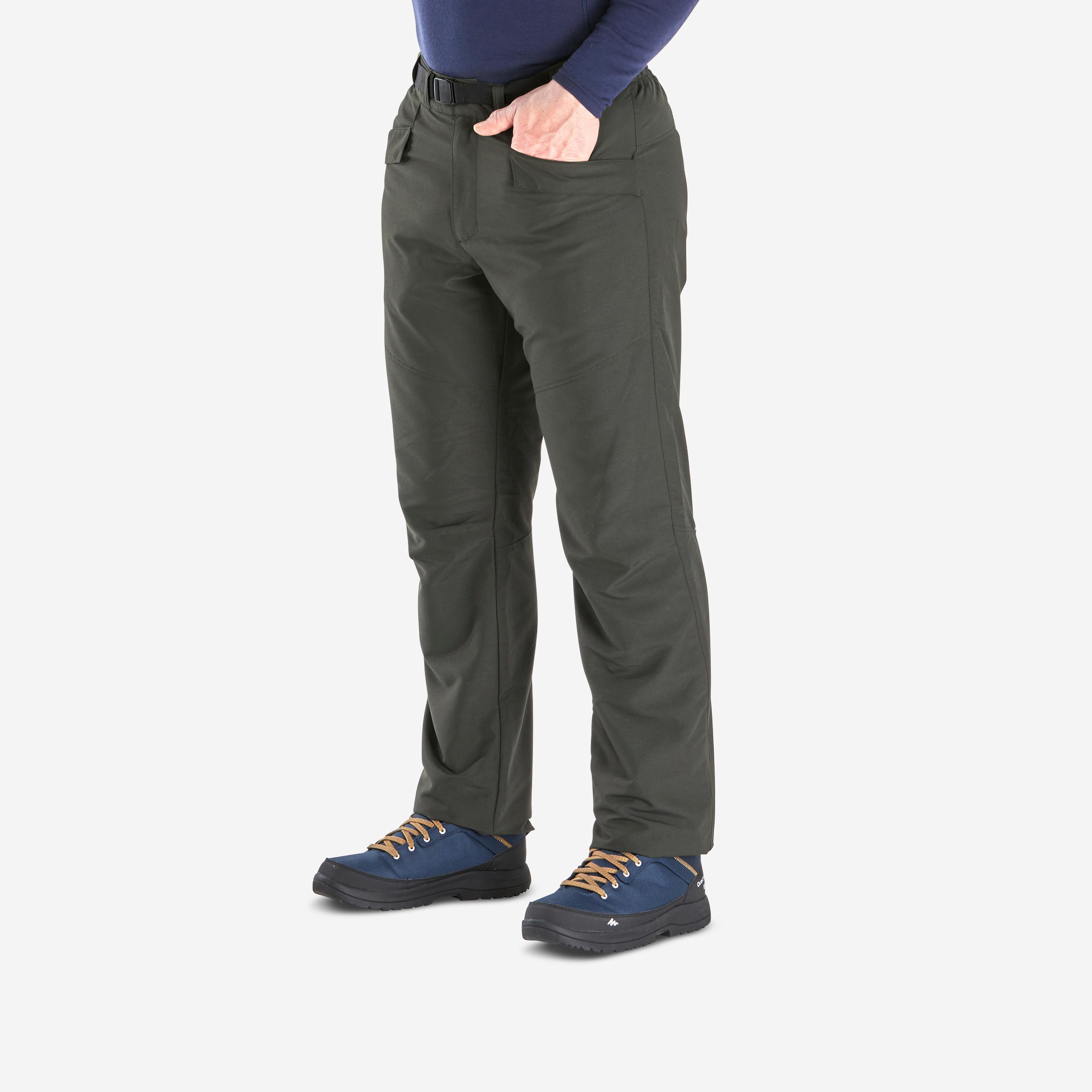 PANTALON CHAUD DÉPERLANT DE RANDONNÉE - SH100 -  HOMME