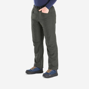 Men Warm Water-repellent Hiking Trousers  SH100 - Green