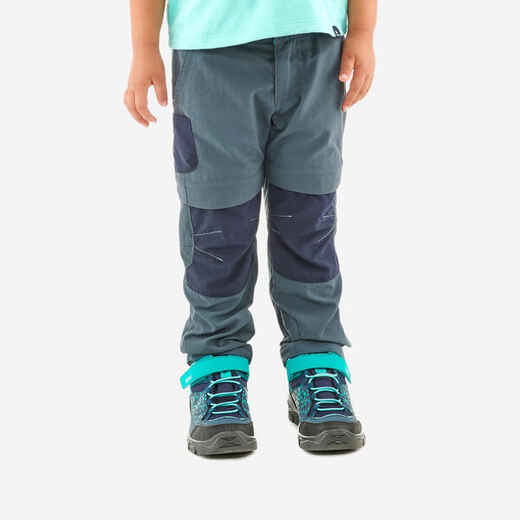
      Detské odopínateľné turistické nohavice MH500 2-6 rokov sivo-modré
  