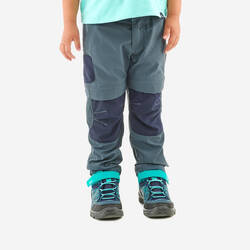 Celana Panjang Hiking Modular Anak Perempuan 2-6 th MH500 abu-abu/biru