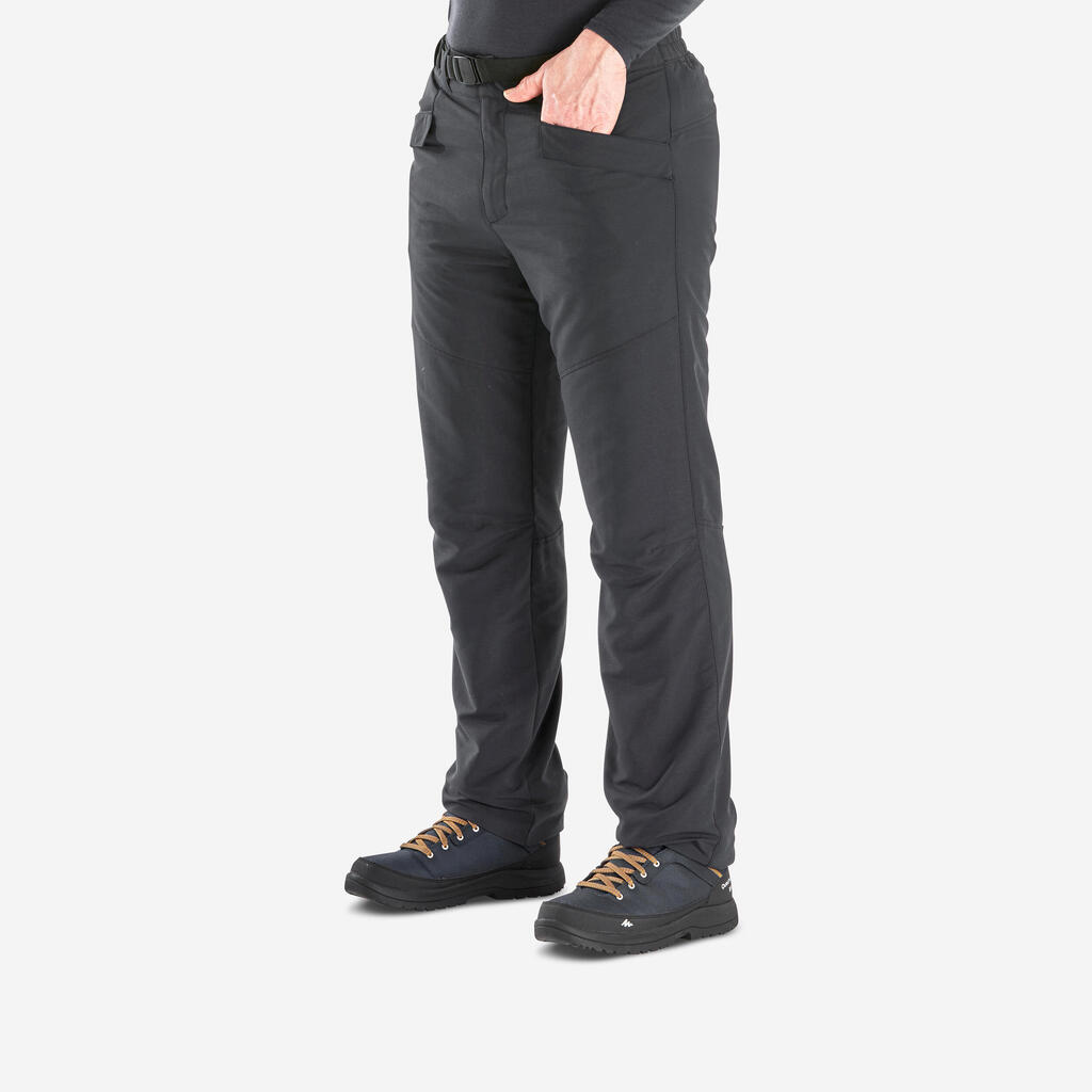 PANTALON CHAUD DÉPERLANT DE RANDONNÉE - SH100 - HOMME