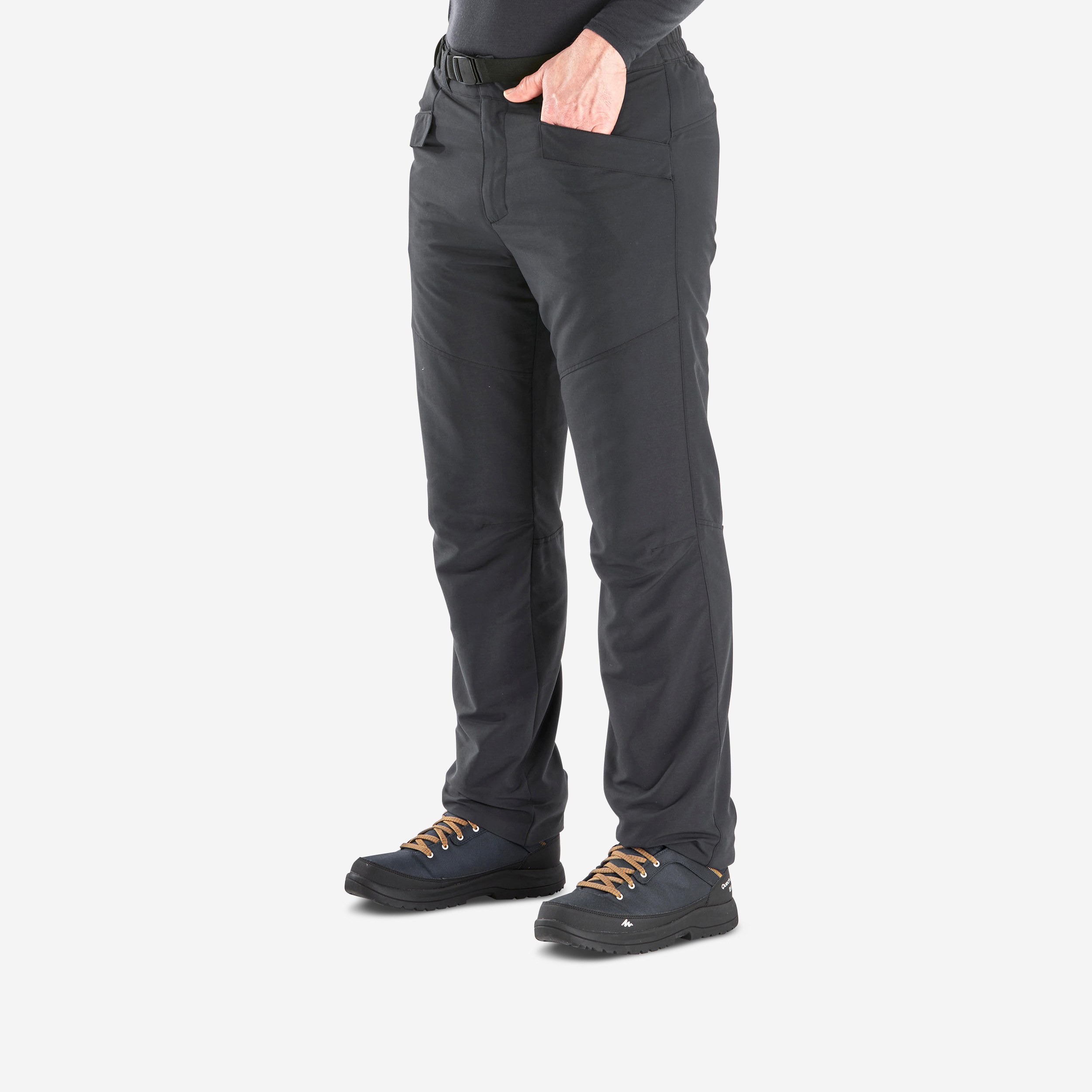 PANTALON CHAUD DÉPERLANT DE RANDONNÉE - SH100 -  HOMME