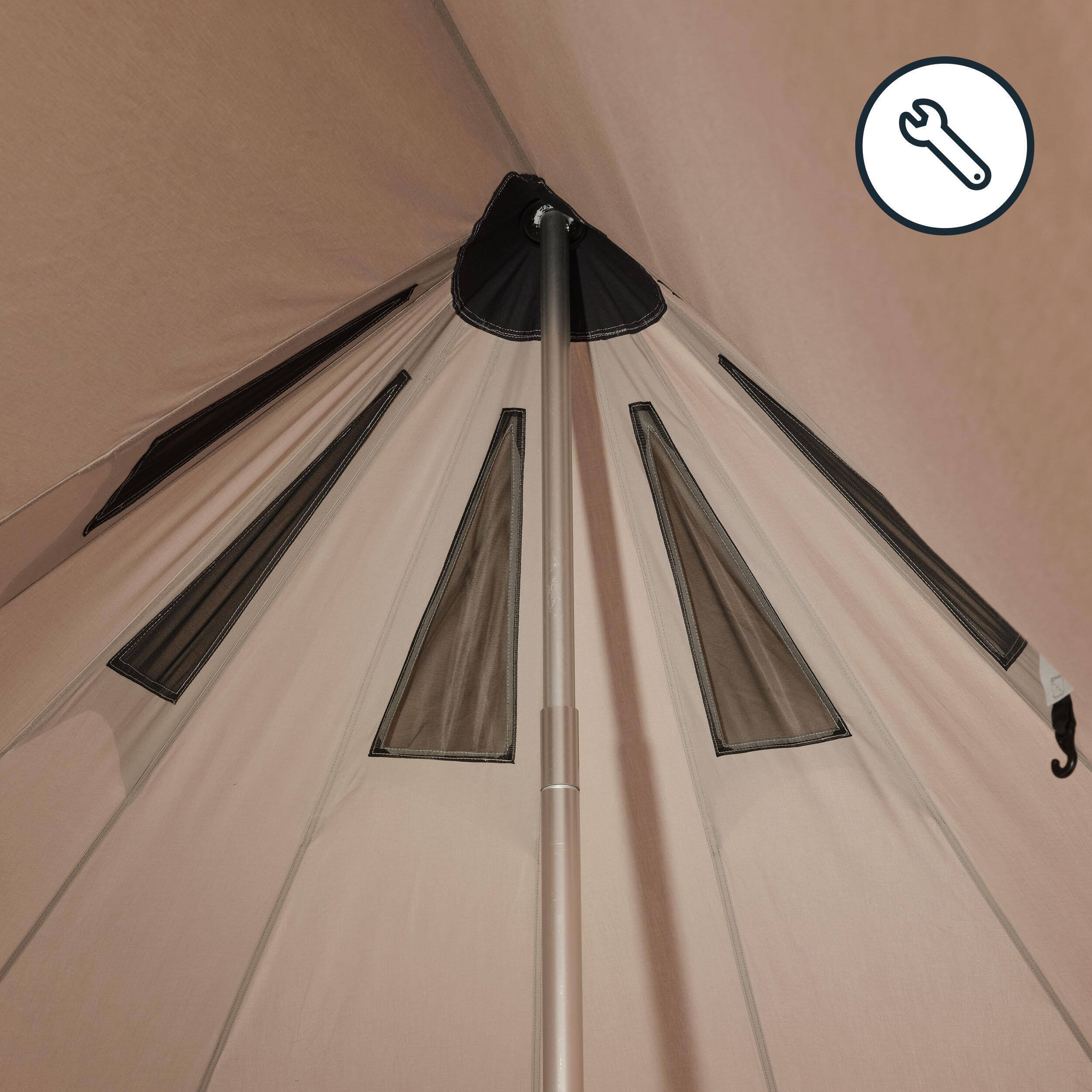 QUECHUA CENTRAL POLE - SPARE PART FOR THE TIPI 5.2 POLYCOTTON TENT