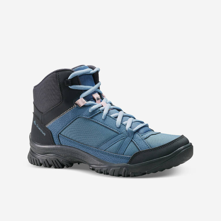 Women Hiking Boots NH100 Mid Blue