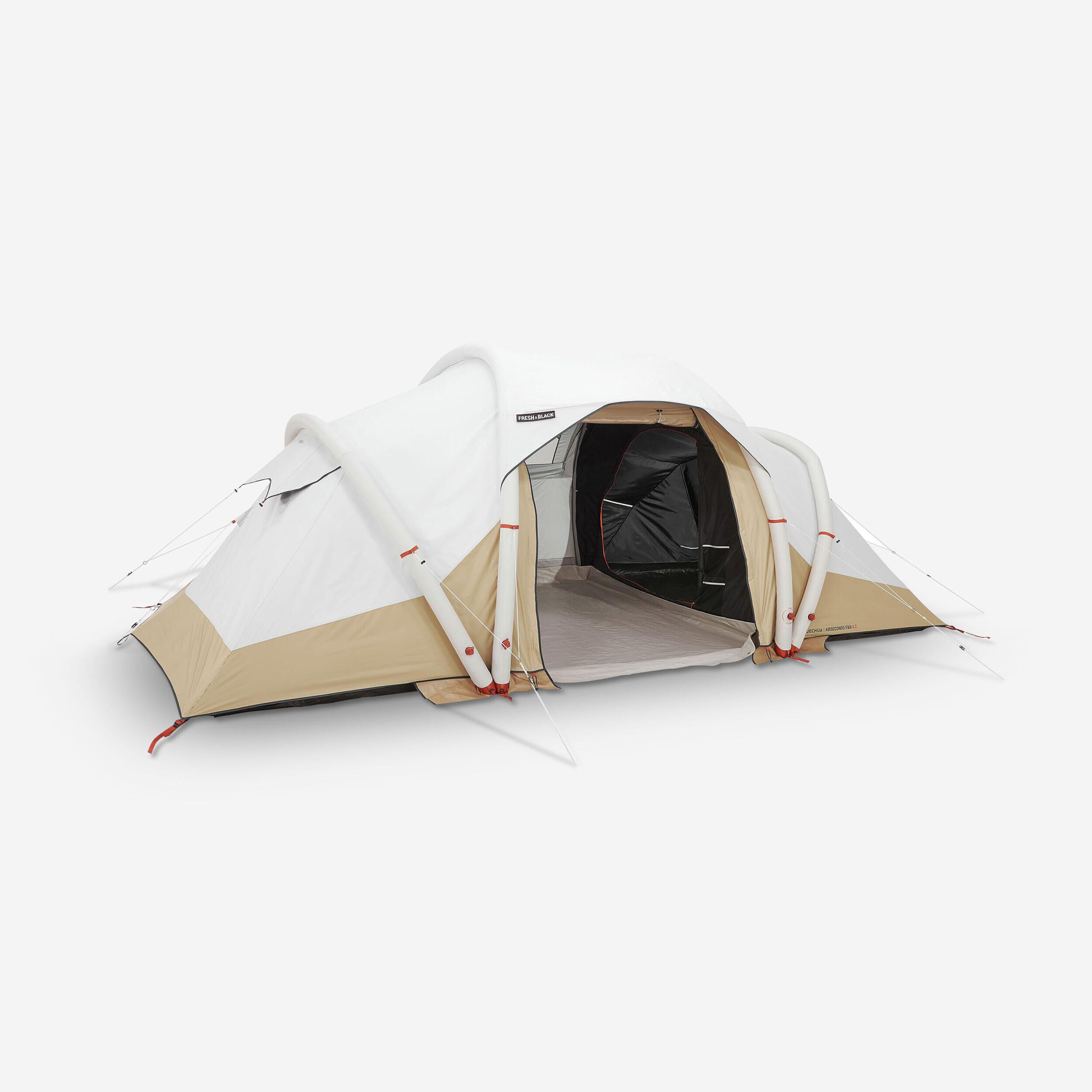 QUECHUA Inflatable camping tent - Air Seconds 4.2 F&B - 4 Person - 2 Bedroom