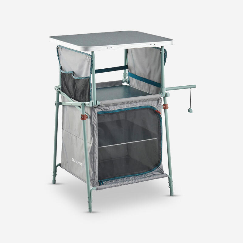 FOLDING AND COMPACT CAMPING STORAGE UNIT