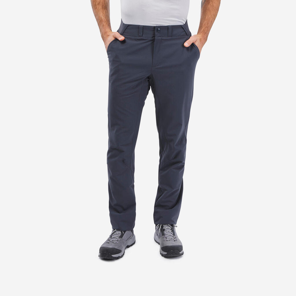 Pantalón secado rápido de senderismo para Hombre Quechua MH100 gris