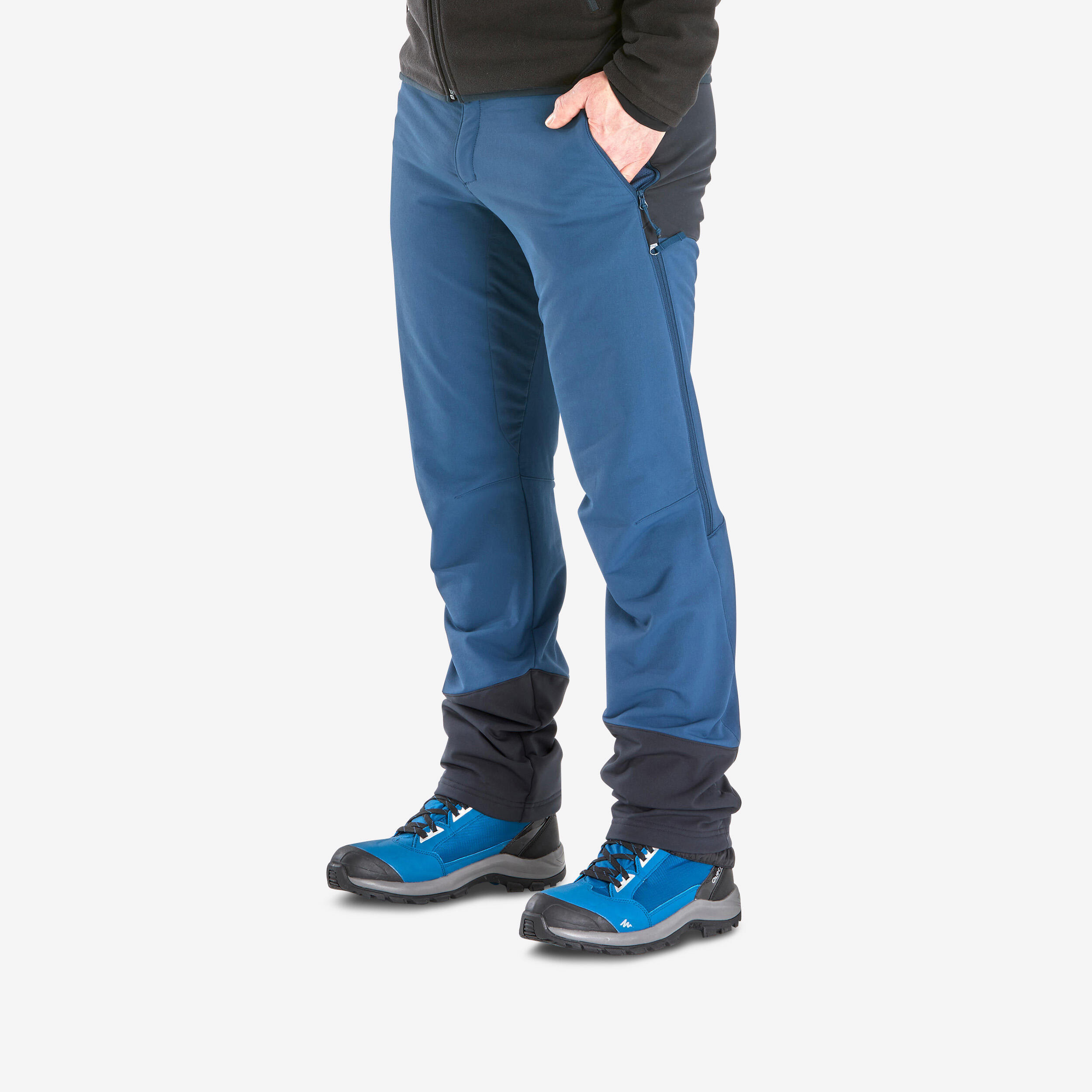 Warm water-repellent ventilated hiking pants - SH500 MOUNTAIN VENTIL - men